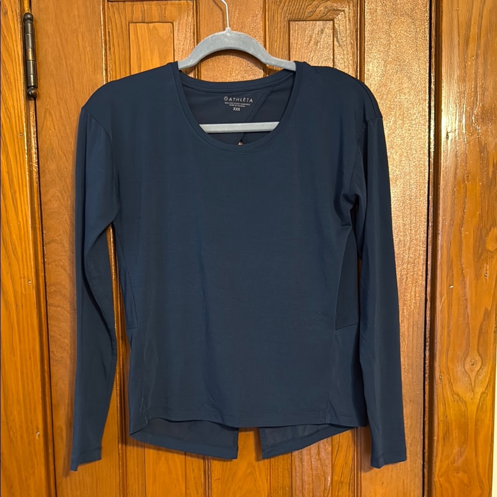 Athleta Fitted Blue Blouse